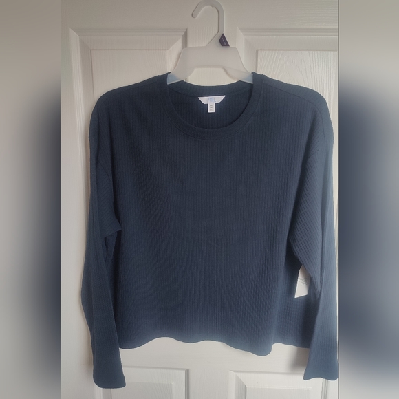 Time and Tru Navy blue Casual Long Sleeve top - Picture 1 of 4